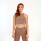 Bronzbarna anyagában mintázott crop top